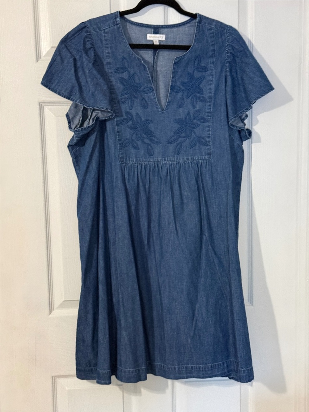 Embroidered Flower Sun Dress Size XXL